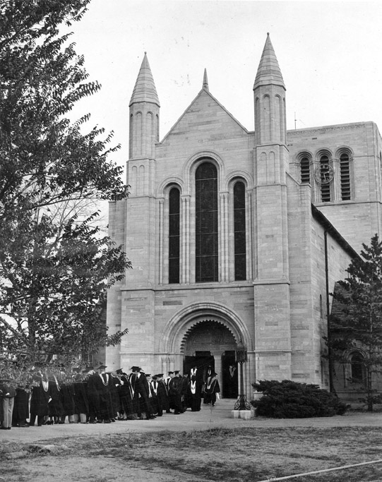 Shove at Commencement, circa 1950s <span class="cc-gallery-credit"></span>